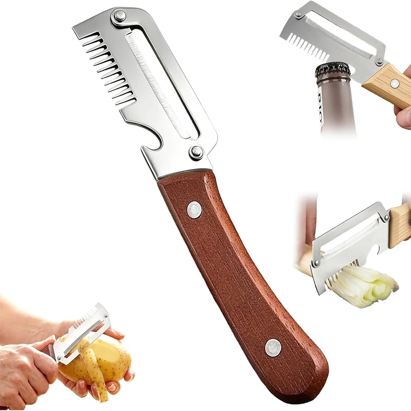 3-in-1 Multi-Functional Vegetable Peeler Premium Vegetable Peeler Household Fruits Vegetables Scraping Tools Bottle Opener
