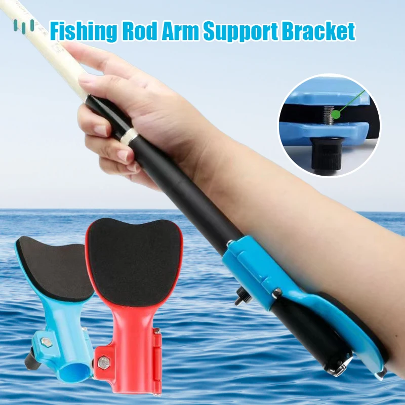 

Adjustable Fishing Rod Arm Support Bracket with Ergonomic Wrist Rest - Heavy-Duty Spinning Rod Holder Stand & Arm Protector