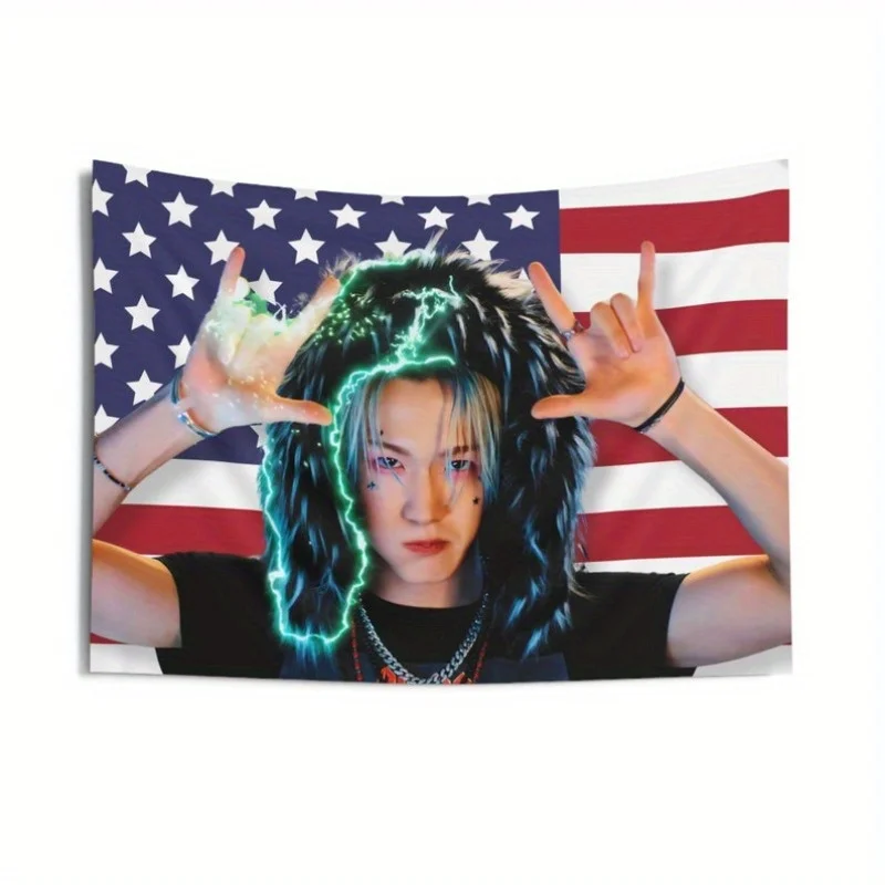 P1Harmony Soul Killin It American Flag Tapestry Kpop Tour Merch Gift for P1ece
