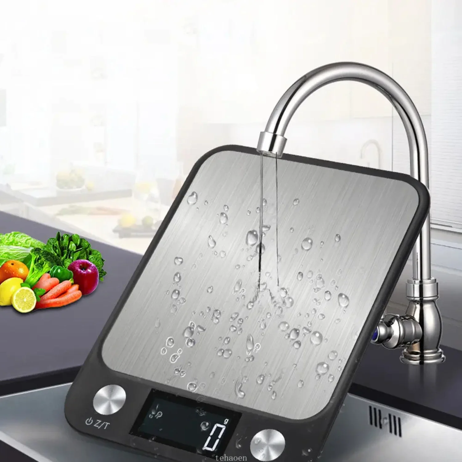 

High-Quality Accurate Stainless Steel Kitchen Scale with Large 15kg/1g Capacity - Perfect for Precise Baking and Cooking Needs.