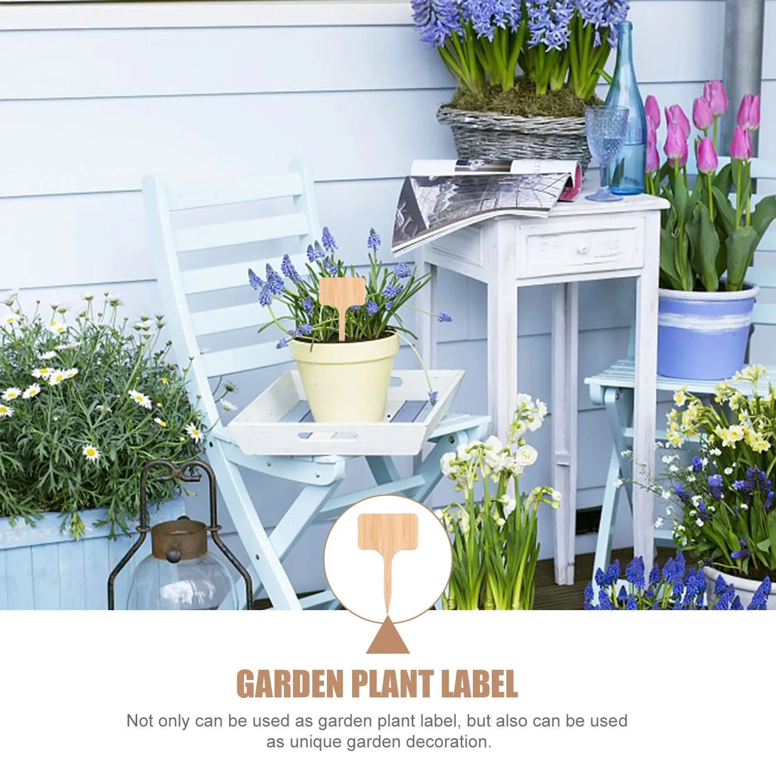 

25 шт. бамбуковые садовые этикетки Т-образные маркеры для растений, простые, практичные, безопасные для ландшафтного дизайна, декор для детской комнаты, садовые этикетки, колья