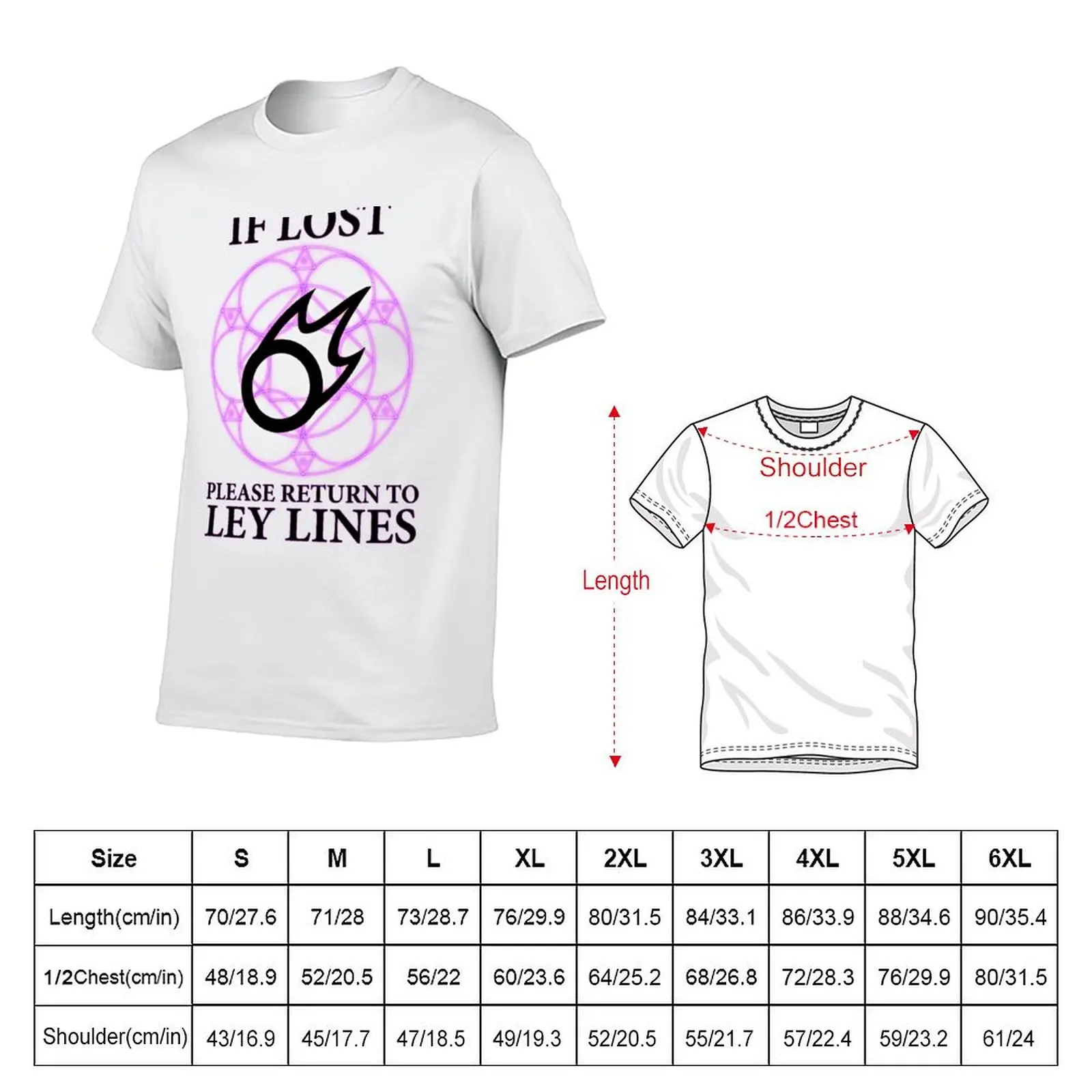 FFXIV Black Mage Ley Lines If Lost T-Shirt Work Outdoor Short Sleeve Tee