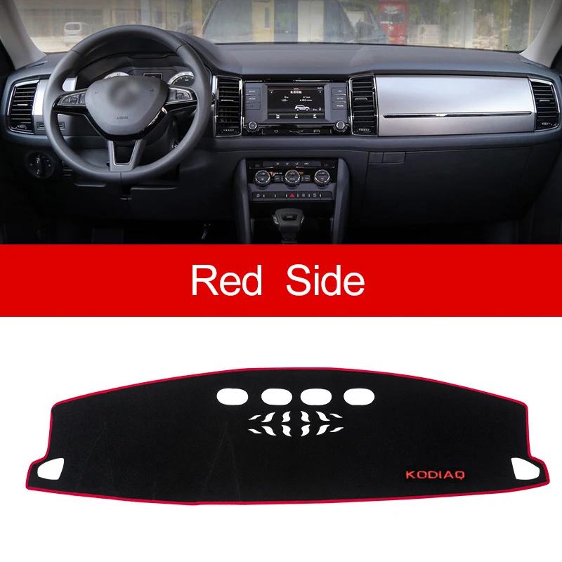 For Skoda Kodiaq 2017 2018 2019 2020 2021 Car Dashboard Cover Anti-UV Mats Sun Shade Mats Protect Carpet Non-Slip Accessories