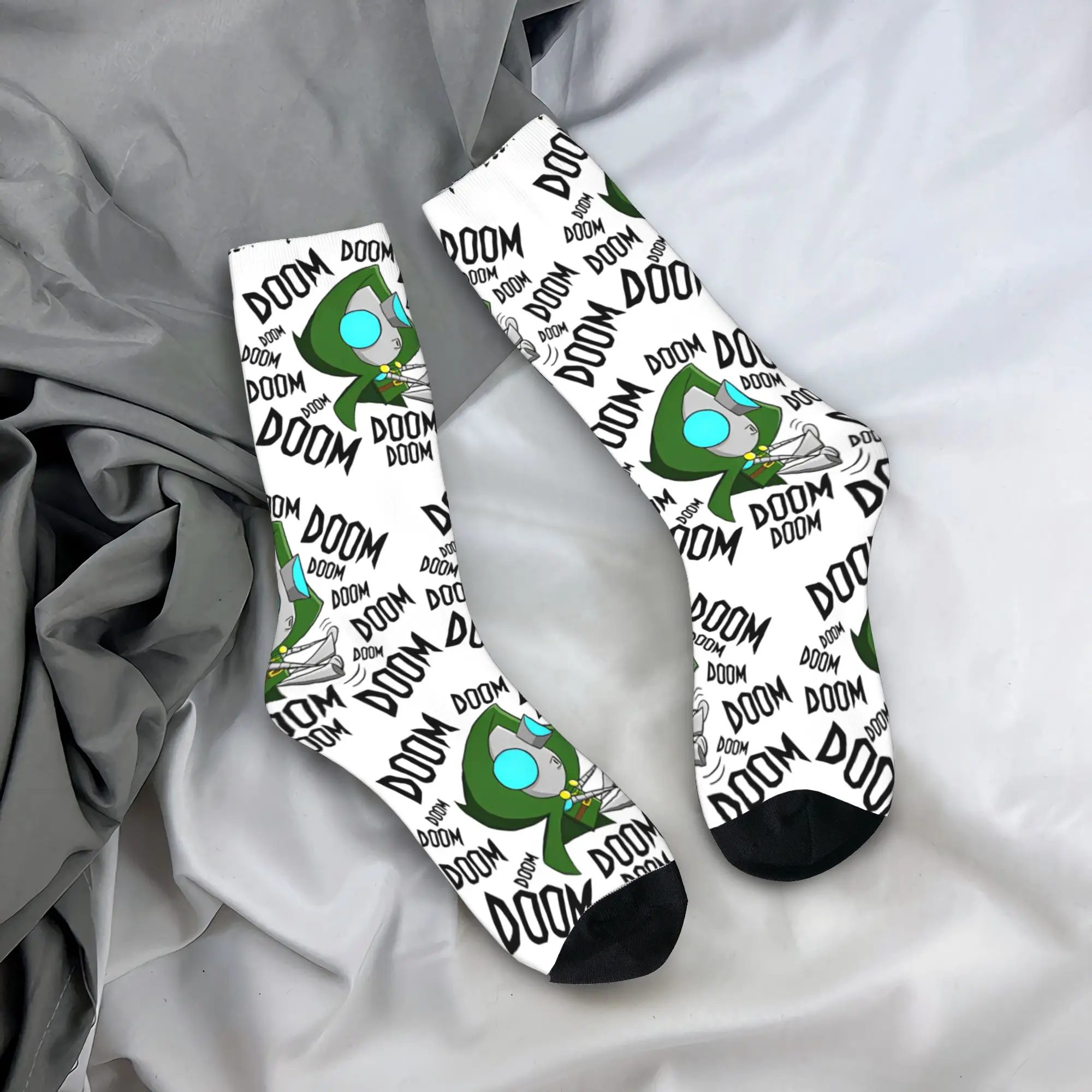 Invader Zim Cute Dib Alien Robot Socks Men's Women's Polyester Funny Socks  Spring Summer Autumn Winter Middle Tube Socks Gifts