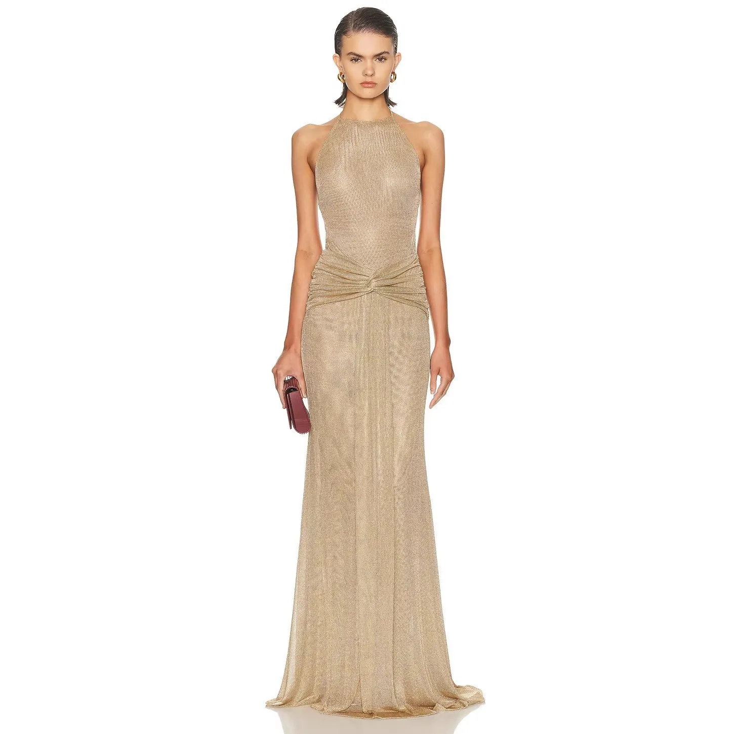 

Luxurious and popular celebrity style trendy party, banquet, evening dress, sexy backless fashion nightclub dress