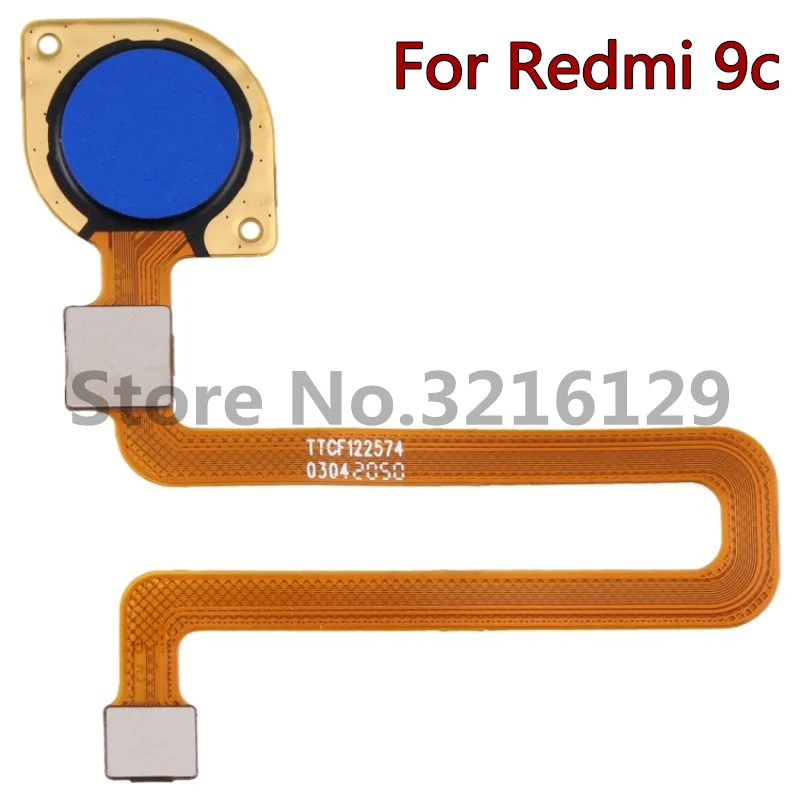 100% Original For Xiaomi Redmi 8 9 9c 10c Fingerprint Sensor Home Button Return Key Flex Cable Replacement