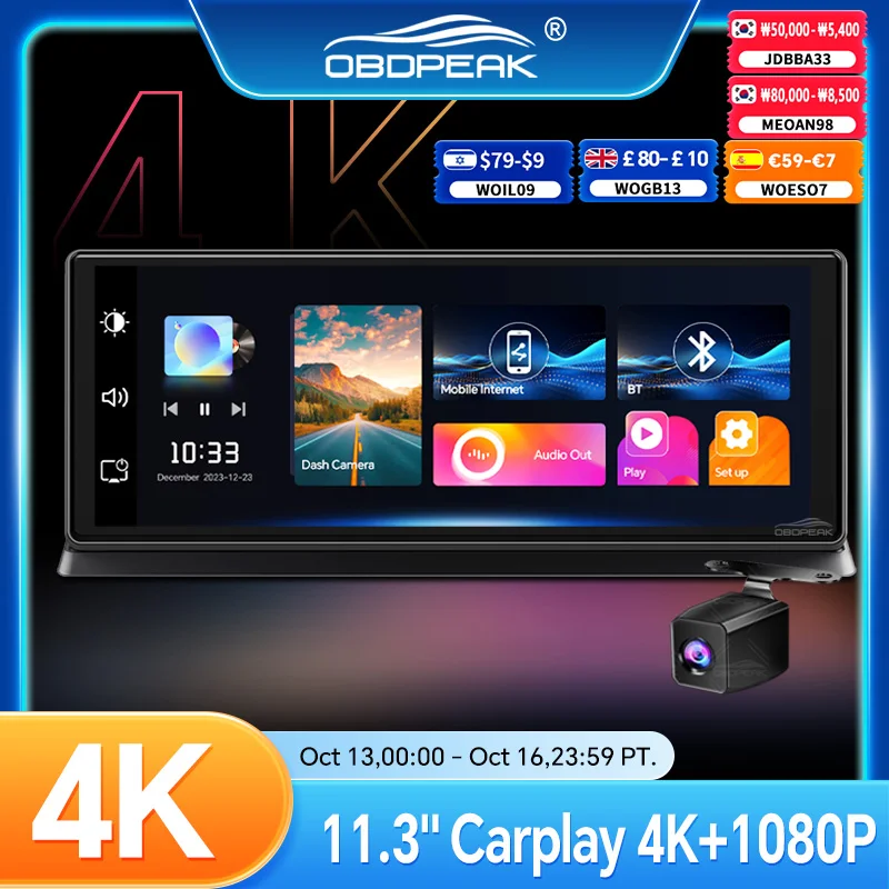 K2 Pro Carplay & Android Auto Dash Cam 11.3