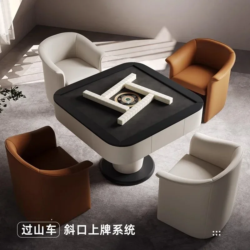 Solid Mahjong Table Light Luxury High-end Household Fully Automatic Multifunctional Roller Coaster Electric Chess and Card Table