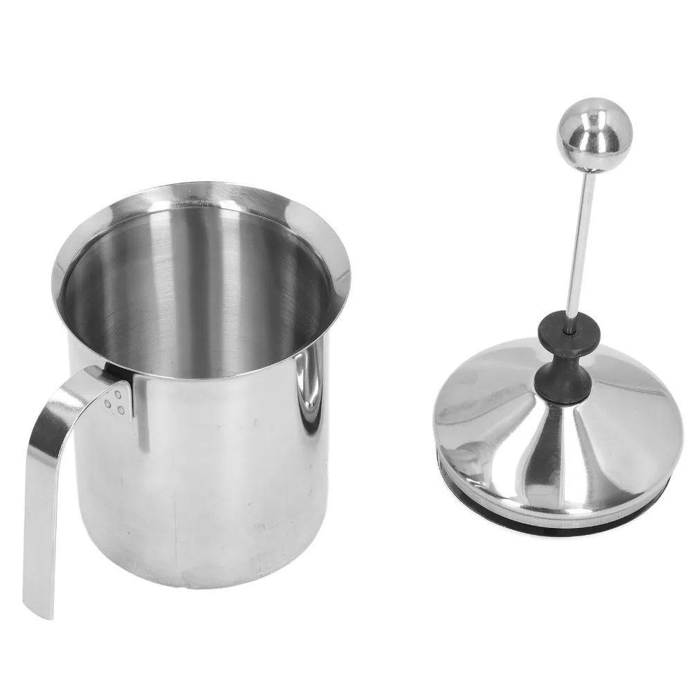 800ML Capacity Manual Milk Frother Double Layer Design Stainless Steel Stainless Steel Milk Frother Double Mesh System