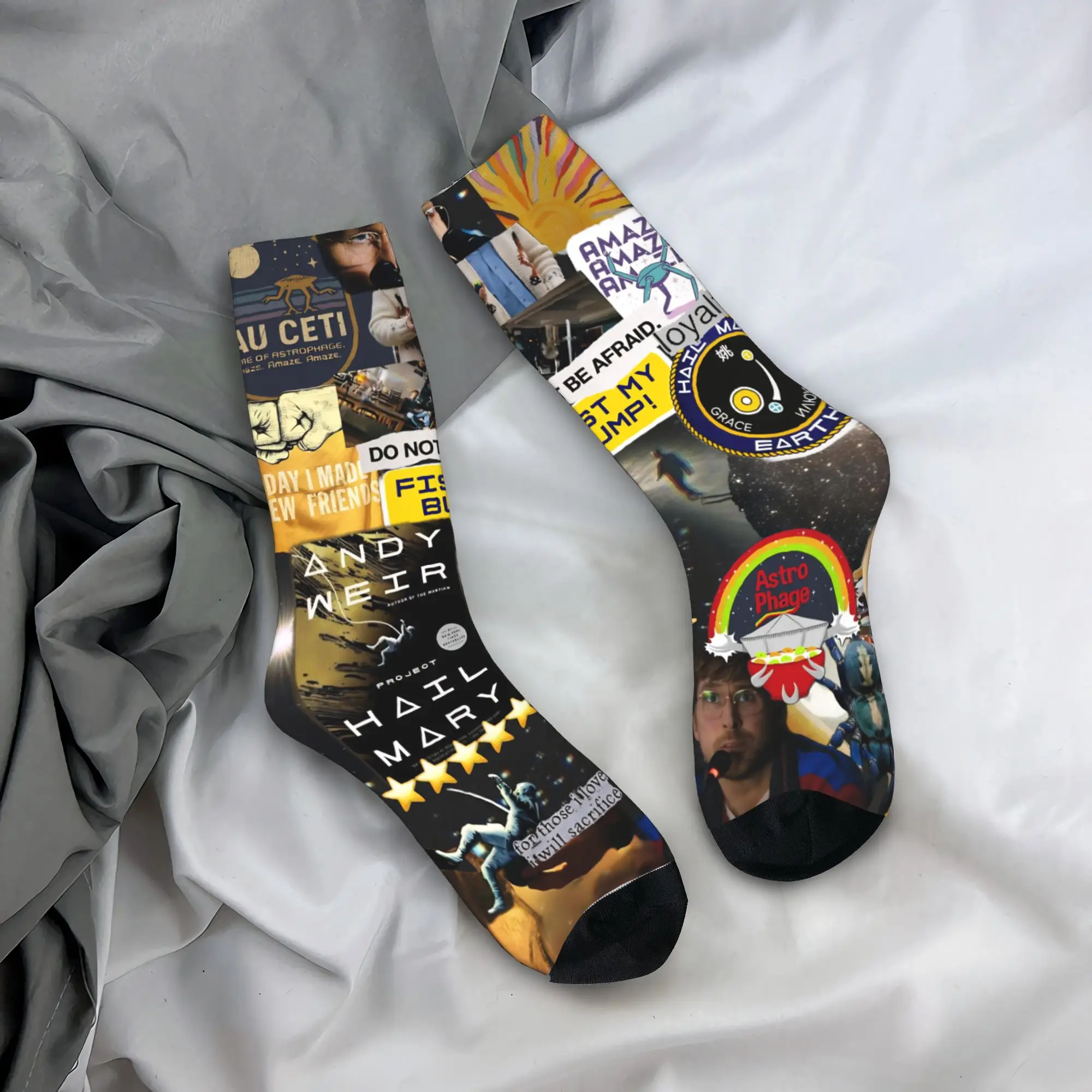 Project Hail Mary Movie 2026 Print Dress Socks Accessories for Sports Wear Cozy  Print Socks