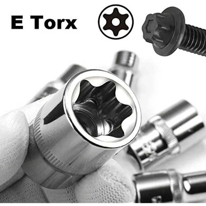 14Pcs Female E Star Torx Socket Set E4-E24 1/4\