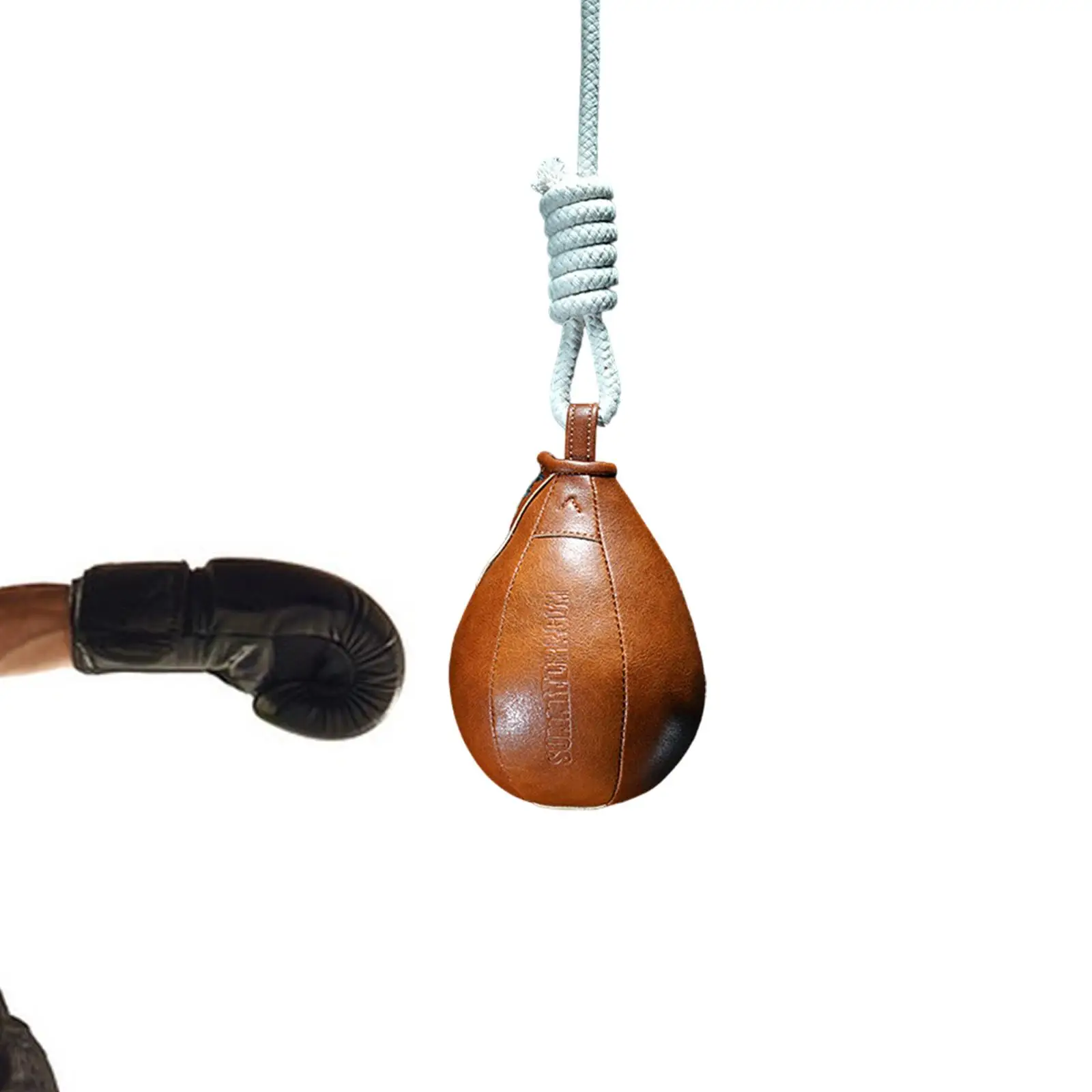 

Boxing Speed Bag Boxing Training Equipment Leather Punching Ball Adjustable,