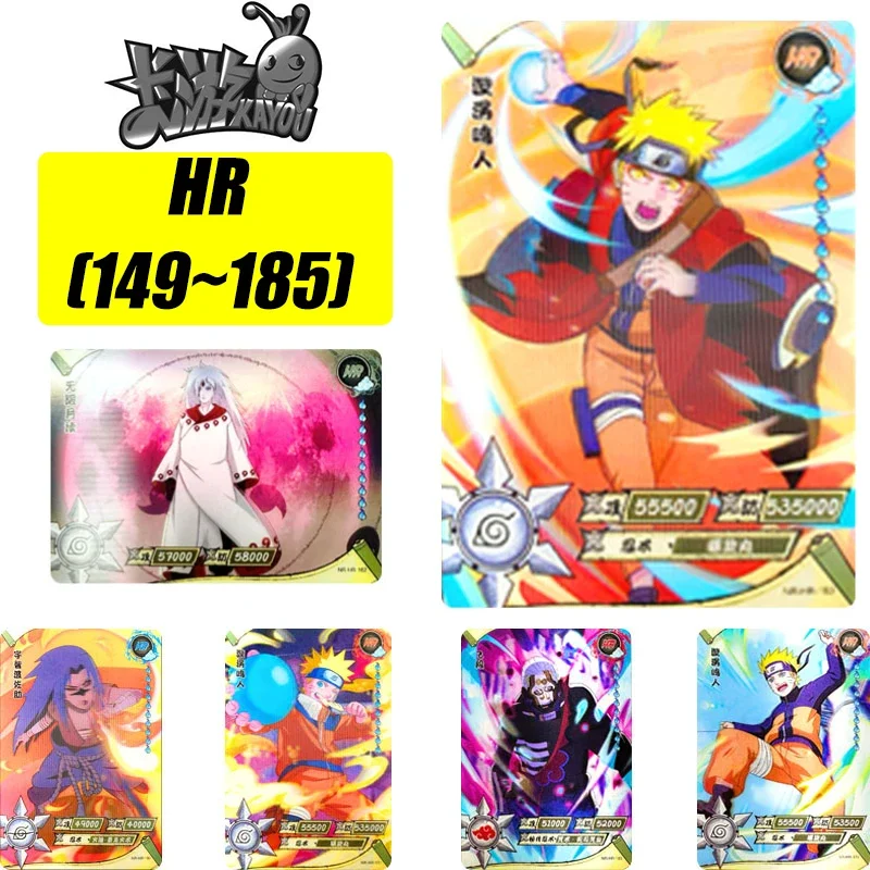 

Kayou Anime HR149~185 Series Characters Naruto Uzumaki Naruto Hidan Uchiha Sasuke Rare Collection Flash Card Toys Christmas Gift