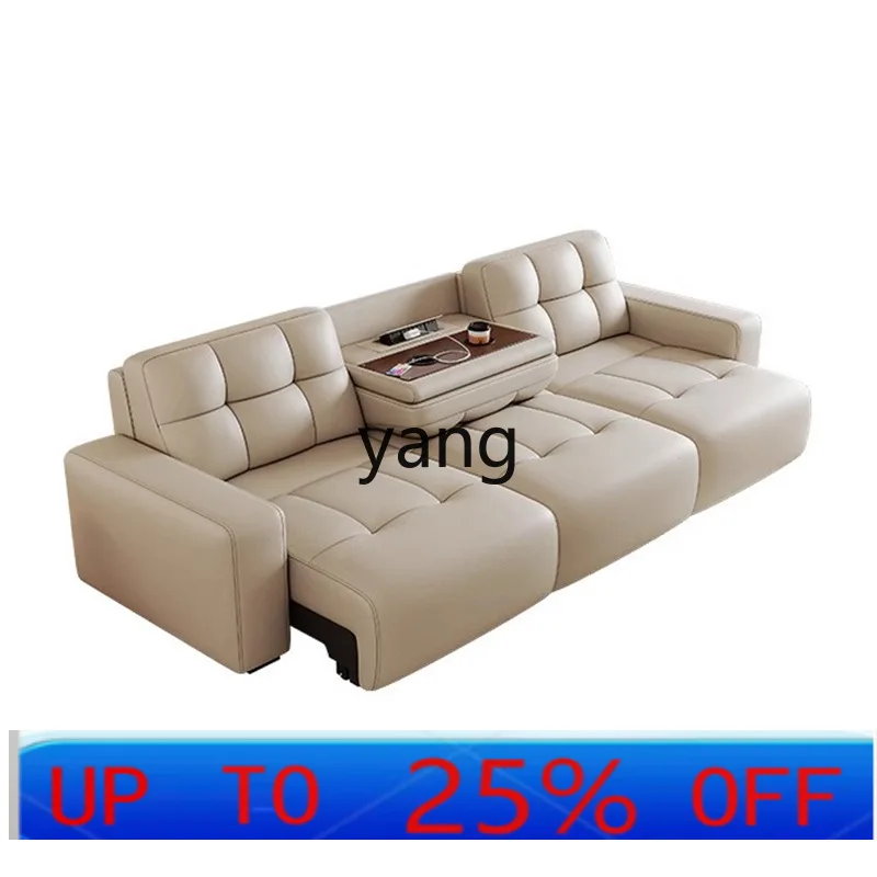 

LTT Italian minimalist electric sofa living room with coffee table multi-functional leather sofa