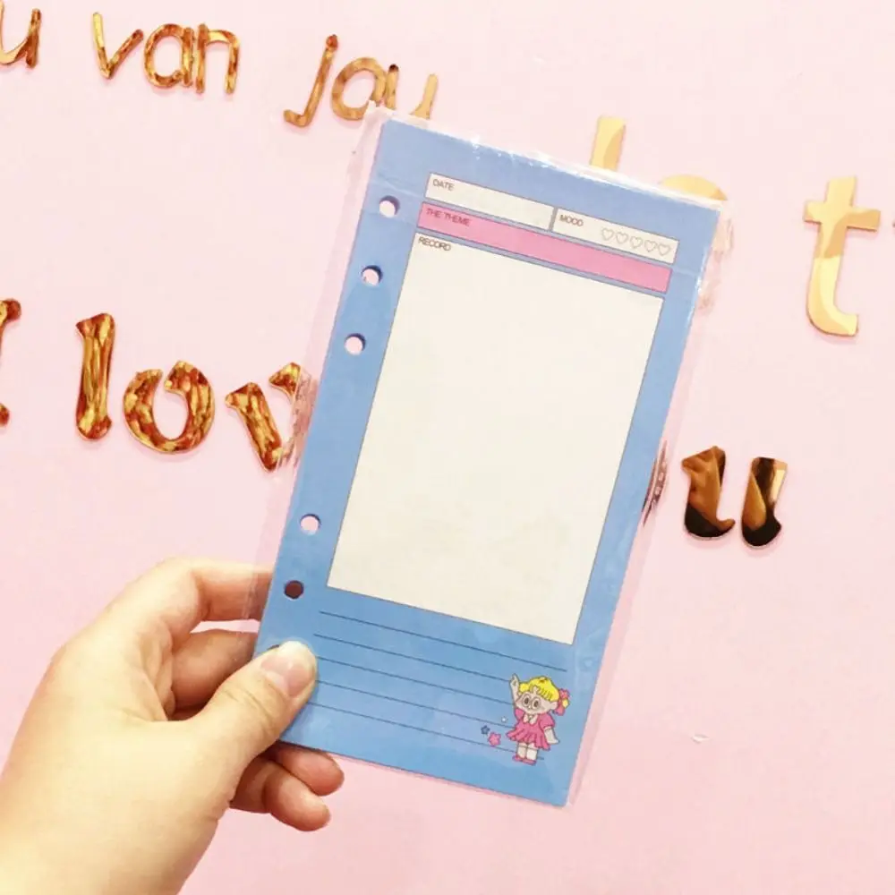 

Fashion A6 Loose Leaf Paper Refill 6 Holes Daily Planner Binder Inside Page Weekly Monthly Notebook Refill School Supplies