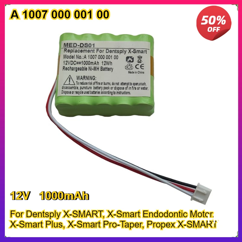 

12V 1000mAh Medical Battery A 1007 000 001 00 for Dentsply X-SMART Endodontic Motor Plus for Propex X-SMART