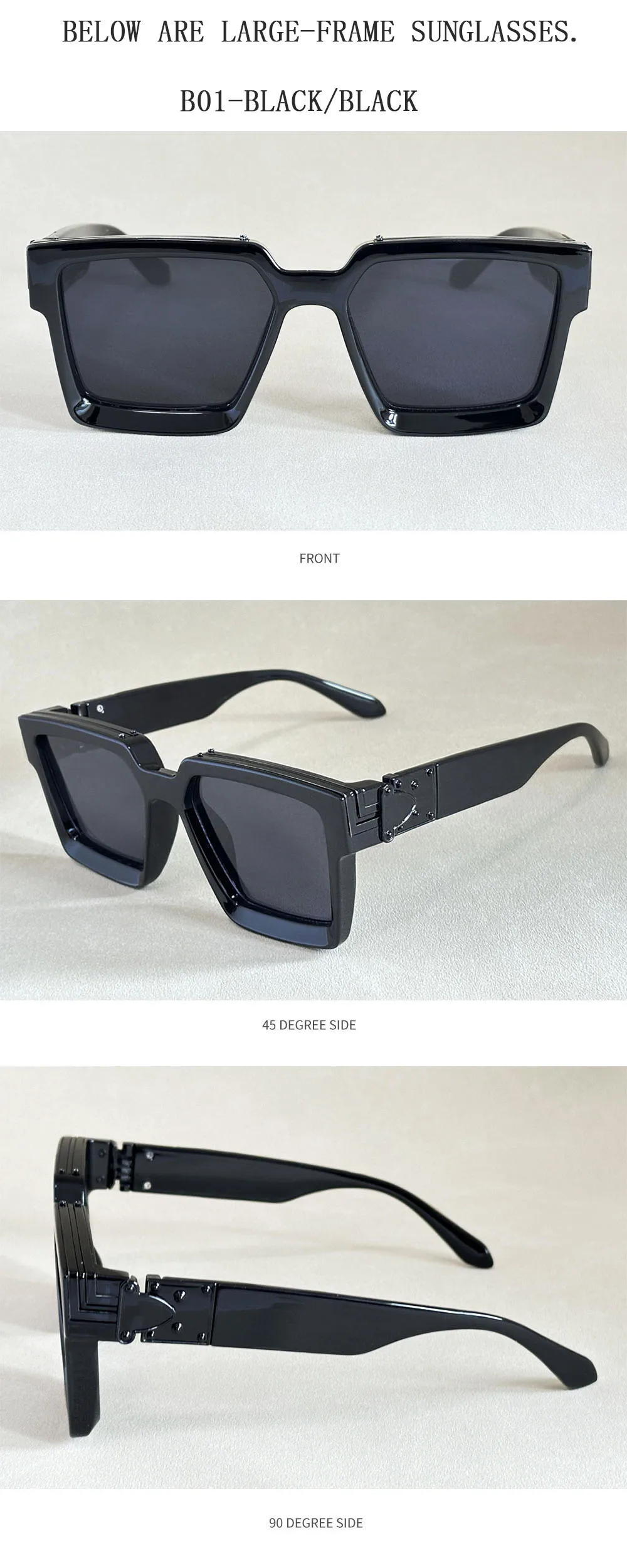 Quadratische Sonnenbrille für Herren, Retro-Millionär-Sonnenbrille für Damen, 2025, trendige Vintage-Urlaubsmode, Brille, Gafas De Sol Hombre Lunette – Detail 29