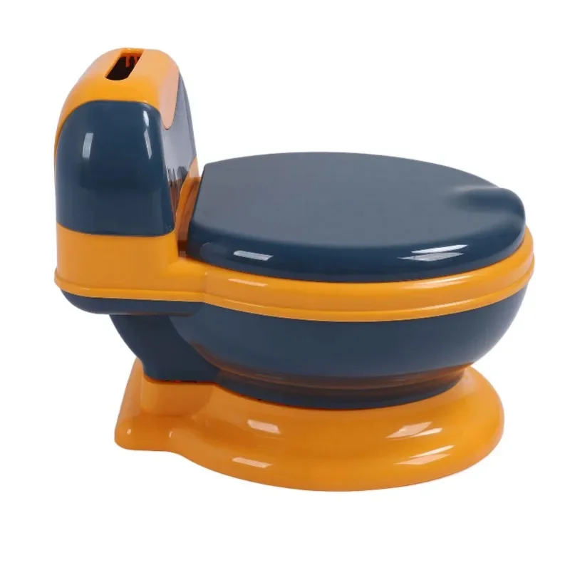 Baby Kid Potty Training Toilet Toddler Potty Training with Splashing Guard Toilet Tissue Dispenser Potty Training Toilet