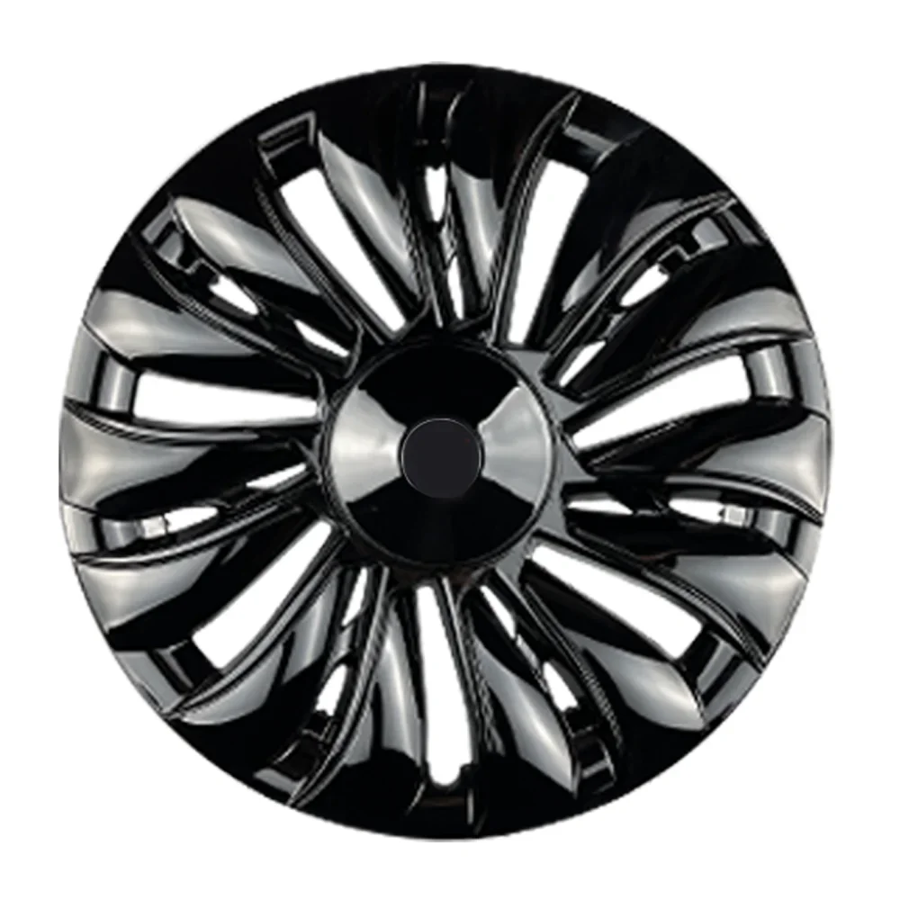 Car Hubcap Auto Wheel Rim Cover 14 Spoke ABS Glossy Black Car Wheel Hub Cover For Tesla Model Y 21-23