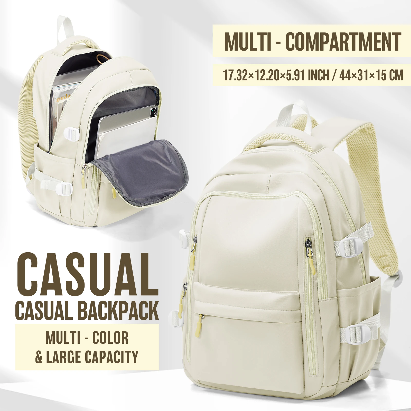 Large Capacity School Backpacks for College & High School Students, School Backpack Teen Durable with Practical Pockets Bookbag
