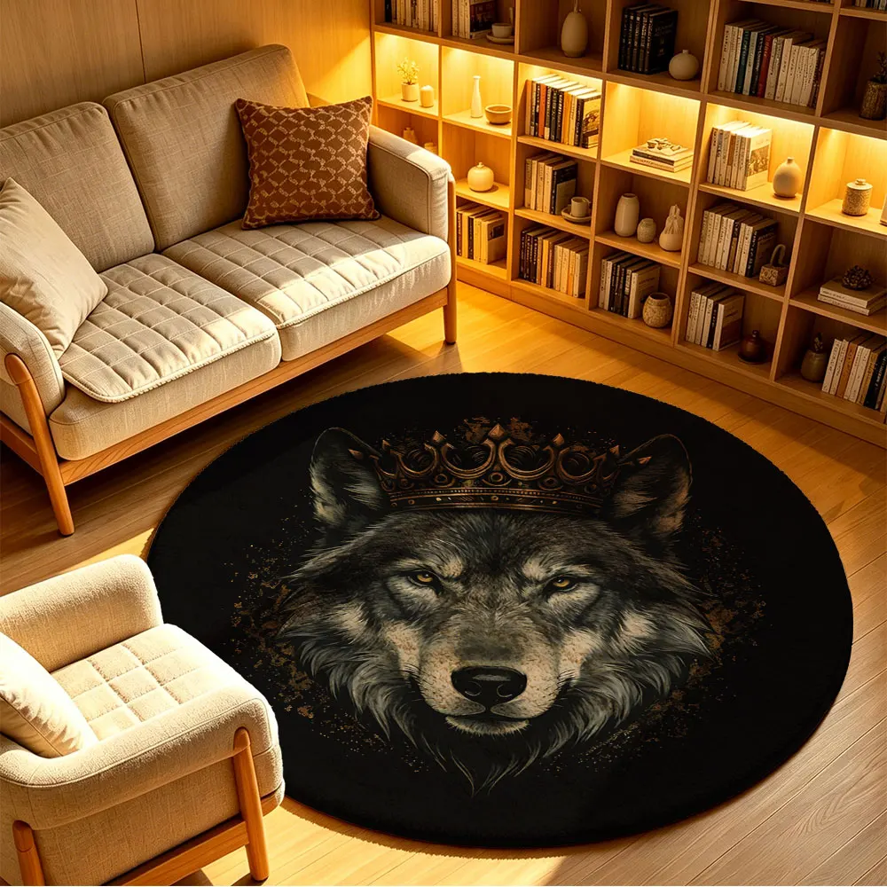 1pc football-themed printed round floor mat for living room, sofa bed, or as a home decoration rug