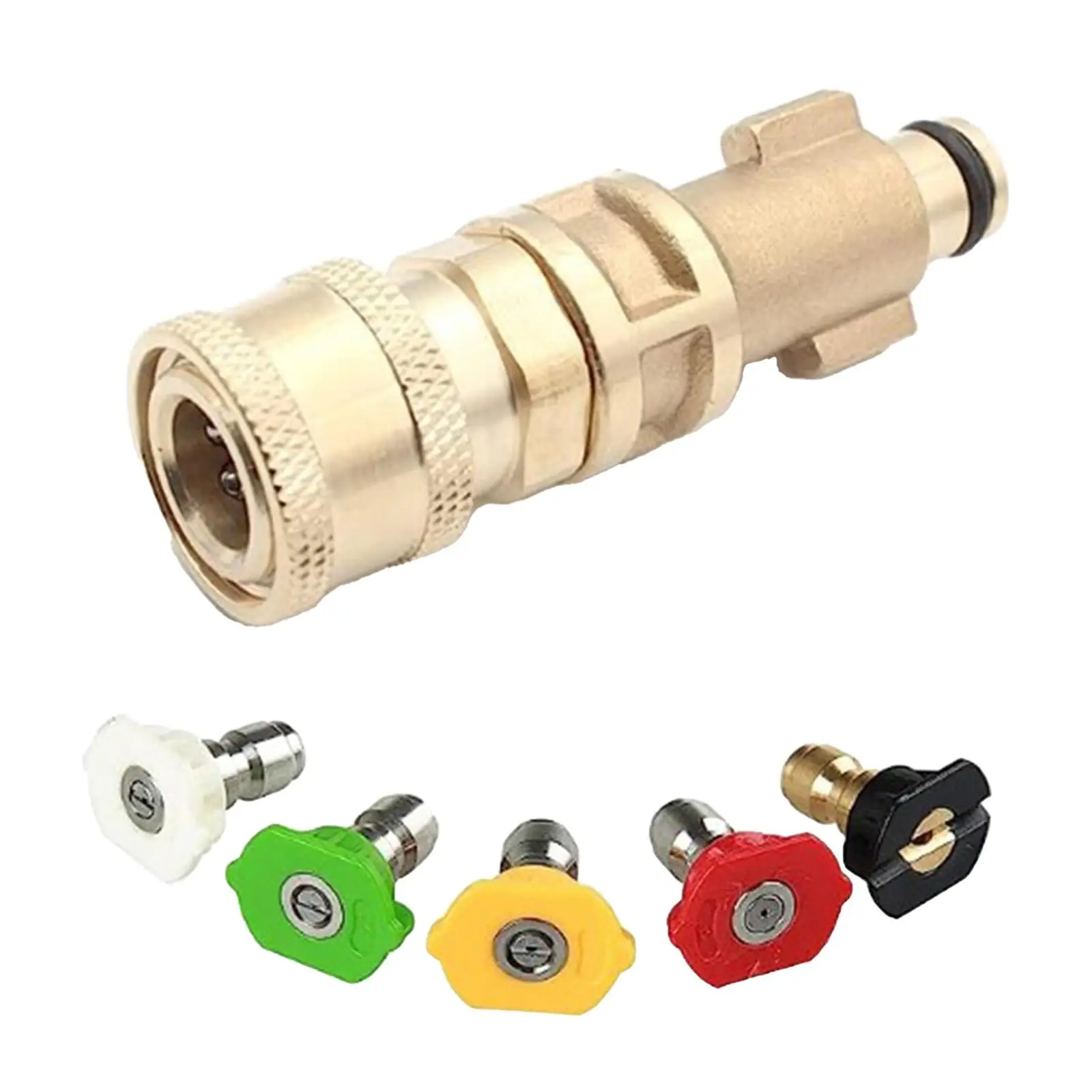 1/4 inch Quick Connector with 5 Nozzle Tips Replacement Easy Installation