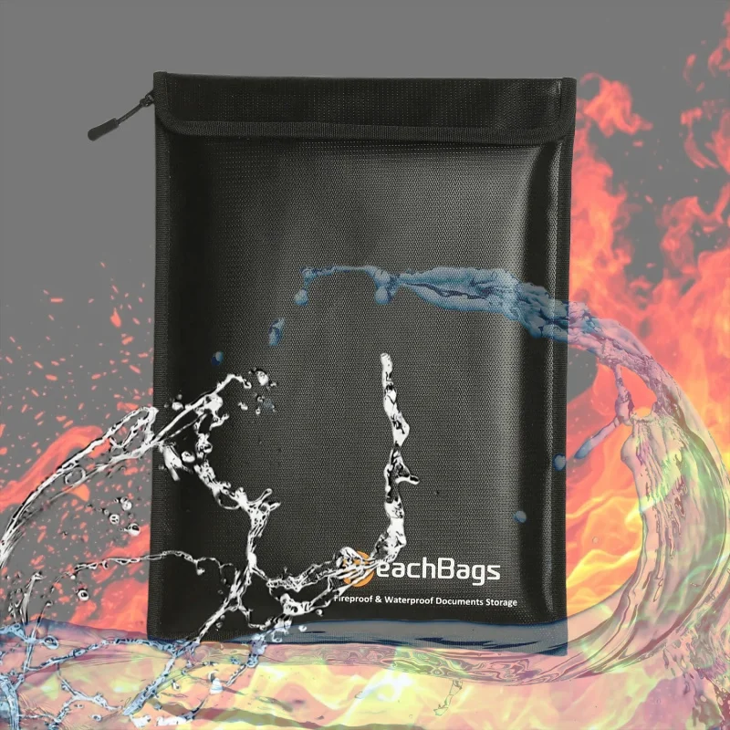 custom.Fireproof Bag  Protect Certificates, Contracts, Legal Papers, Cash,  Valuables ,and Fire Resistant File Ba