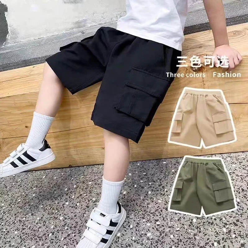 3 Colors Casual Boys Sports Shorts Summer New Fashion Teen Kids Shorts Pants Birthday Gift 4 6 8 10 12 14 Year Children Clothing