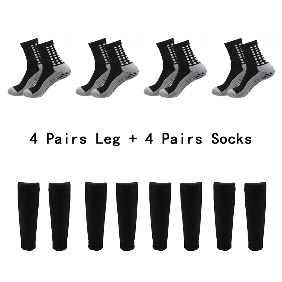 

8Pairs Football accessories Soccer Socks Grip Sock Leg Cover men women outdoor anti slip football socks cycling socks Shin guard