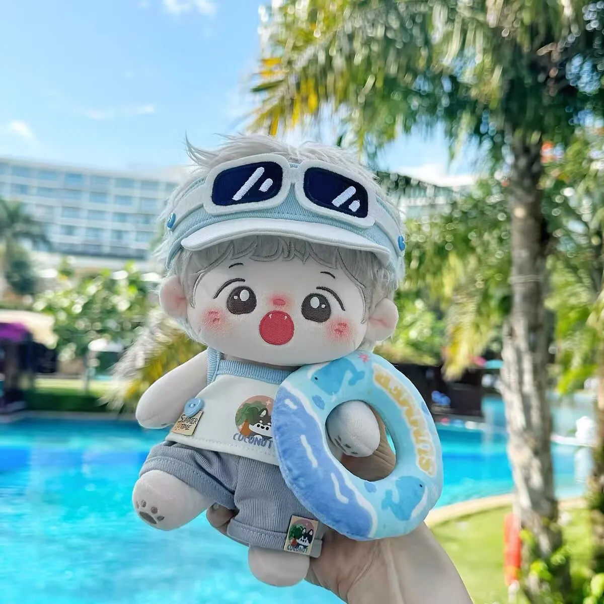 20cm 아기 드레스, 코코넛 언노운 아일랜드 면 인형, 귀여운 옷 교체 세트, 인형 드레스업 인형, 속성 없음