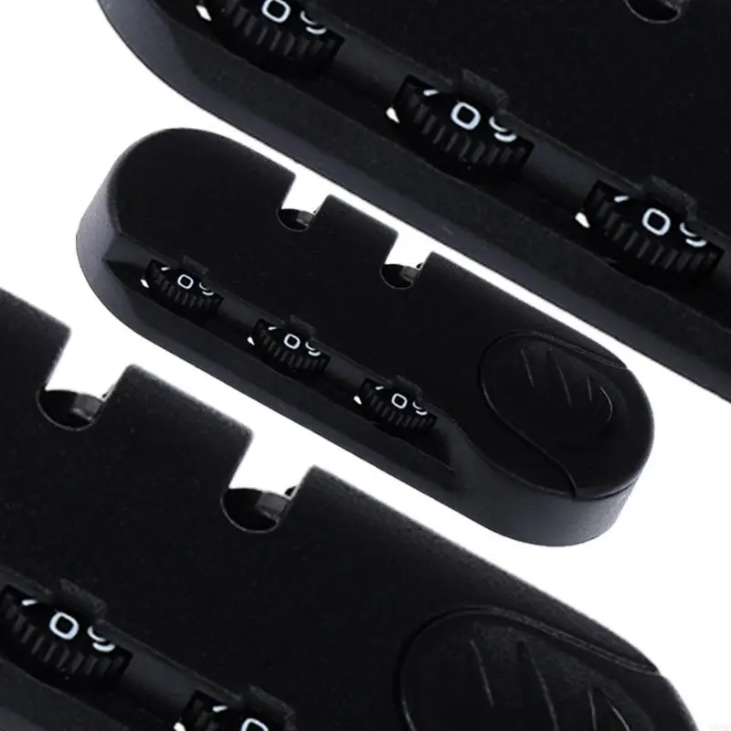   Portable Black Security Lock with Easy Set 3 Digit Code Luggage Repairing Lock