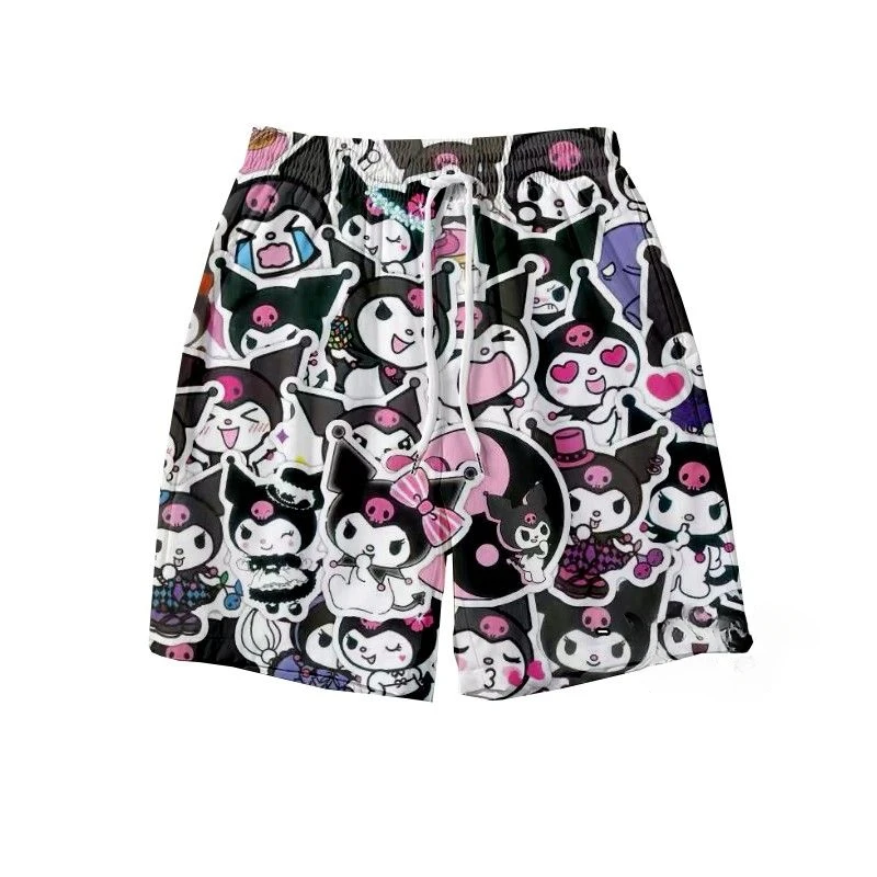 Sanrio Hello Kitty Shorts Summer Man Casual Sports Prints Breathable Beach Shorts  Soft Sweat Comfortable Sport Clothes Gifts