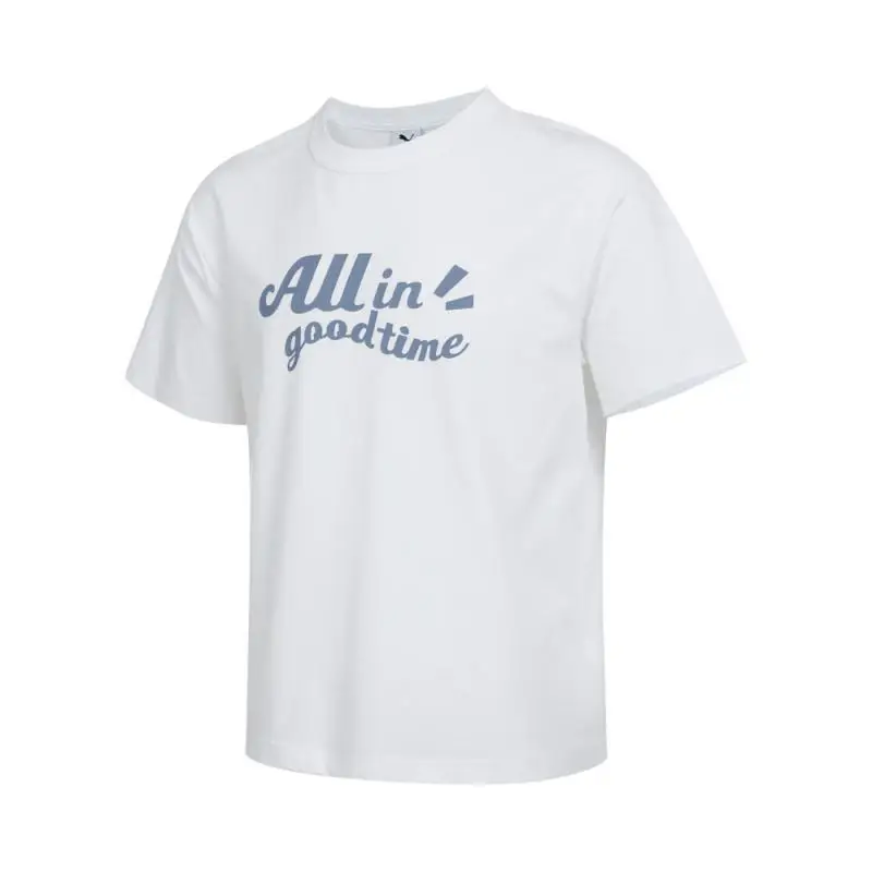 

Puma Neutral - ALL IN GOOD TIME SS TEE LATE ADD - Puma White Short T-shirt 69299602