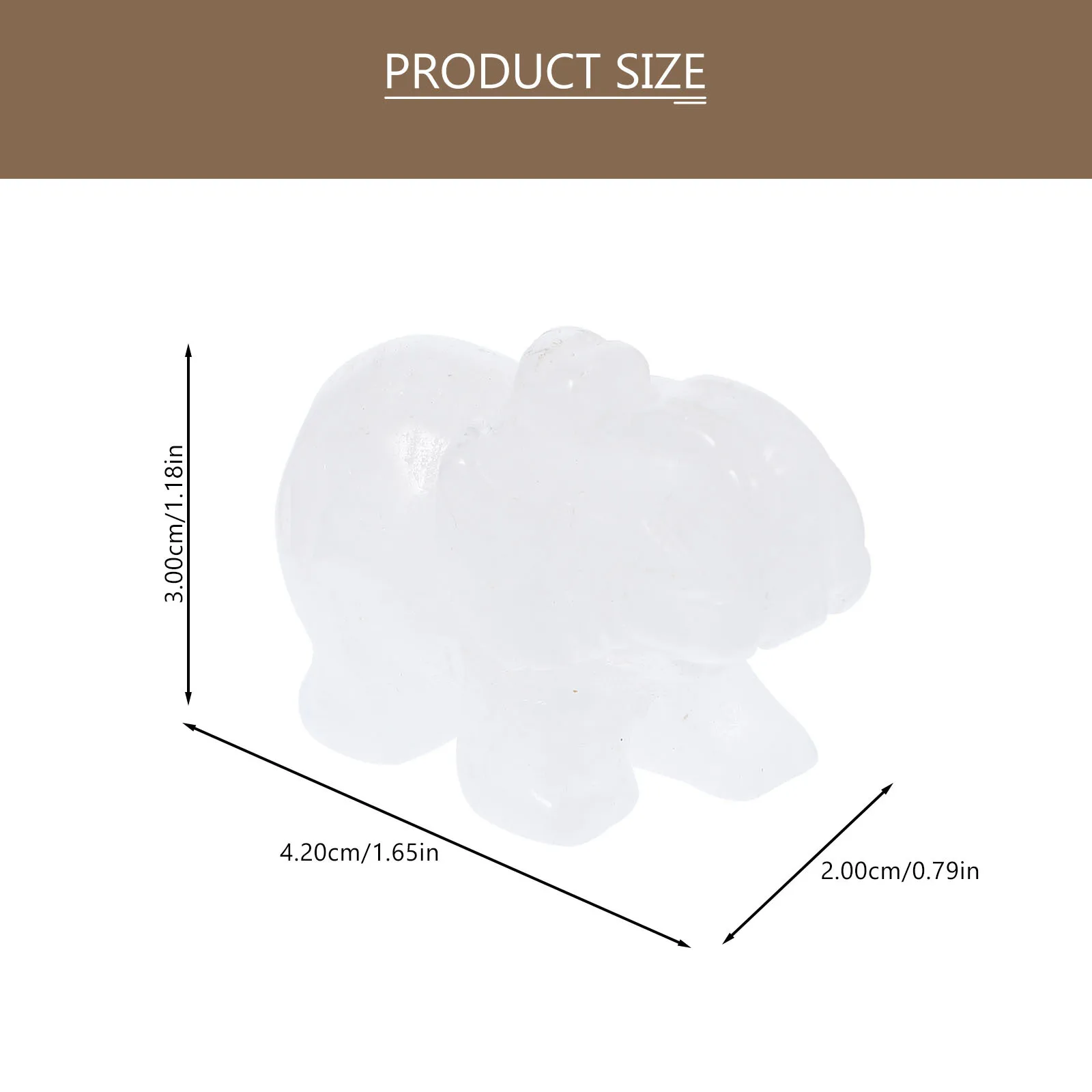 

Compact Crystal Elephant Sculpture Clear Desktop Ornament Office Decoration Artistic