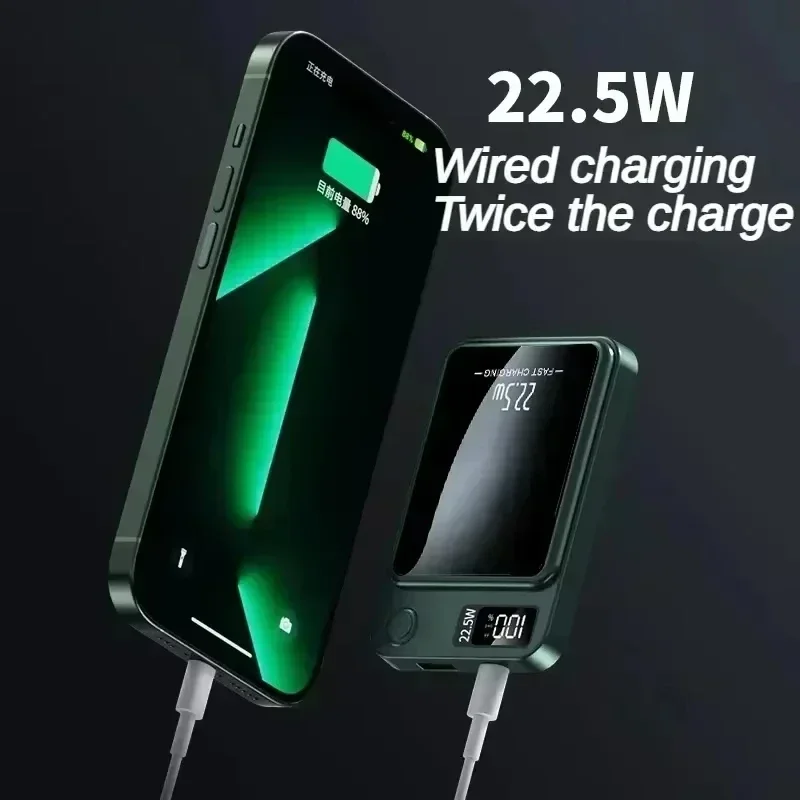 Xiaomi 100000 باور بانك مغناطيسي mAh شاحن لاسلكي سريع لحزمة بطارية مساعدة محمولة Magsafe لهاتف iphone Huawei Samsung
