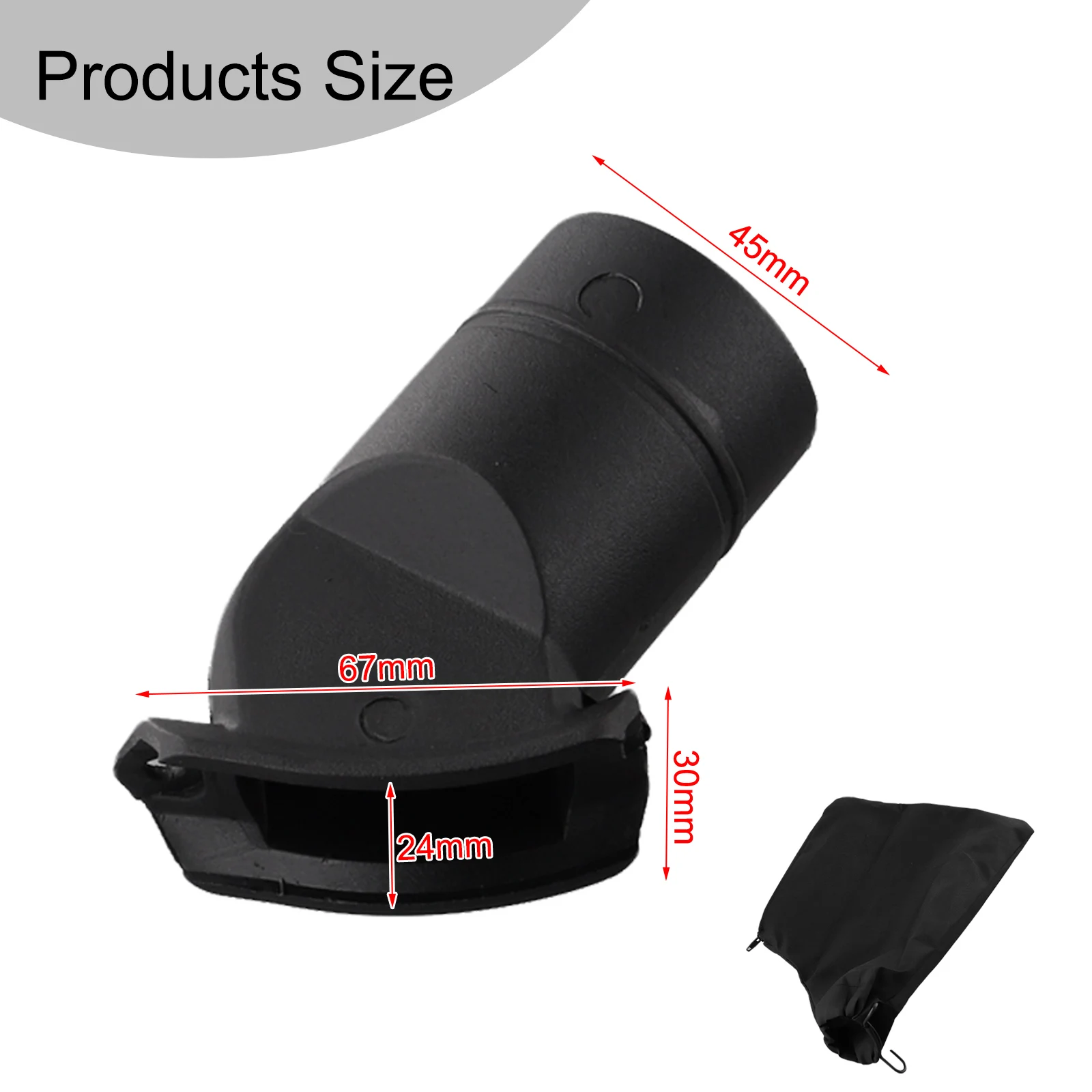 Sacchetto di copertura antipolvere e connettore per 255 parti di levigatrice a nastro per troncatrice uscita aria parallela accessori per elettroutensili