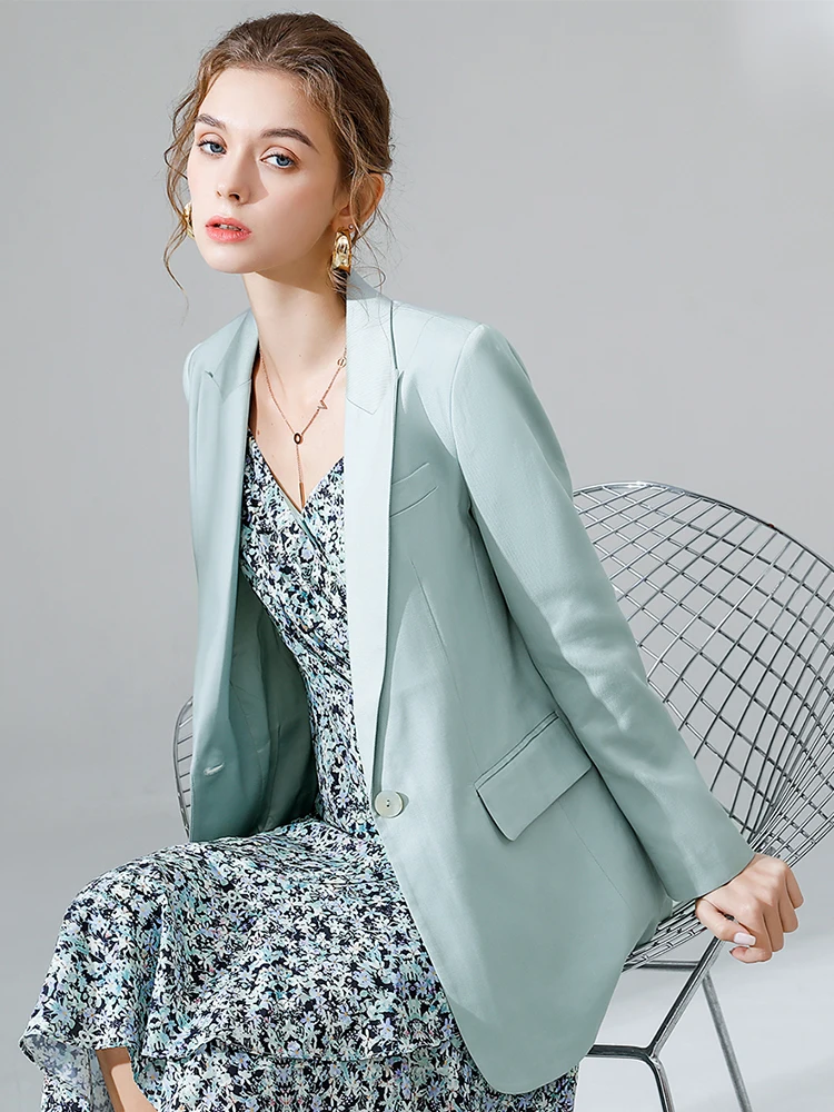 

Модный деловой женский костюм-пиджак: элегантный, премиум-класса, с длинными рукавами, на пуговицах, средней длины, прямого кроя