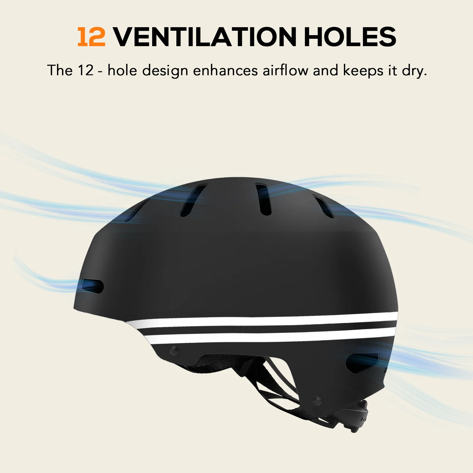 

【New】Skating Helmet Electric Bike Helmet RS1 Micro Fit System 12 Vents Lightweight ABS EPS Bike Helmet for Men Women