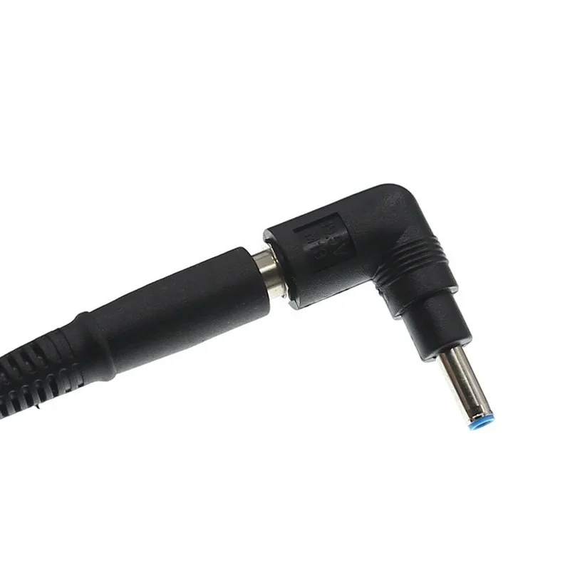 Conector de ângulo direito para HP e Dell, DC Power Charger, Blue Tips, Copper Core, Adaptador Laptop, 7.4*5.0mm, 4.5*3.0mm