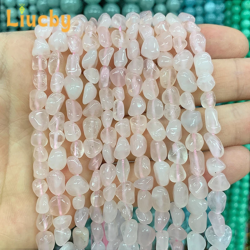 New models Natural Stone Pink crystal Random shape Beads for Jewelry Making Diy Accessories headwear Bracelets 15