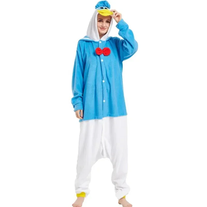 Adult Animal Blue Duck Pajamas Onesies Christmas Halloween Cute Party Cosplay Costumes Homewear Kigurumi