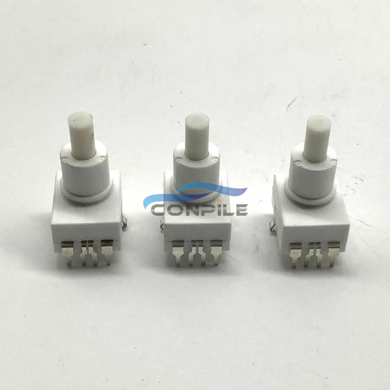 3pcs (double ring key type) SPED220200 car ceiling lamp white button push switch 4 pin