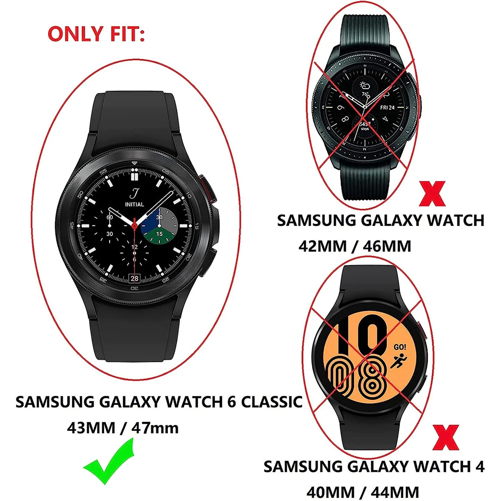 Hülle für Samsung Galaxy Watch 6 Classic 43 mm 47 mm Schutzhülle aus TPU für Samsung Galaxy Watch 6 Classic 47 mm 43 mm Zubehör