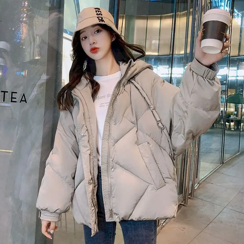 

Fashion Parkas Women Winter Trendy Thicken Bread Jackets Short Down Cotton Jacket Korean Style Loose Winter Coat Womens Clothes