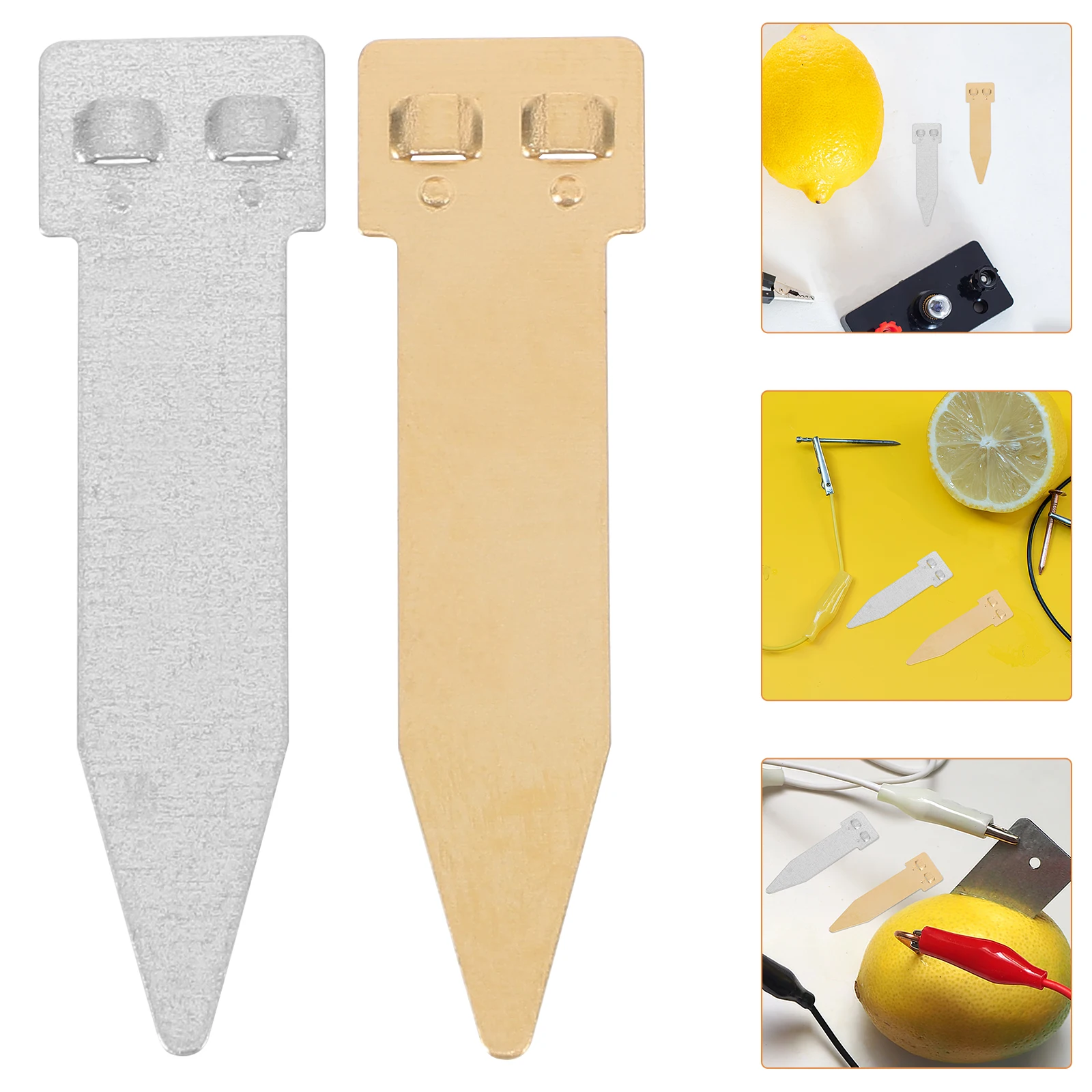 

1 set Copper Zinc Electrodes for Fruit DIY Science Experiment Kits Kids Educational Tools