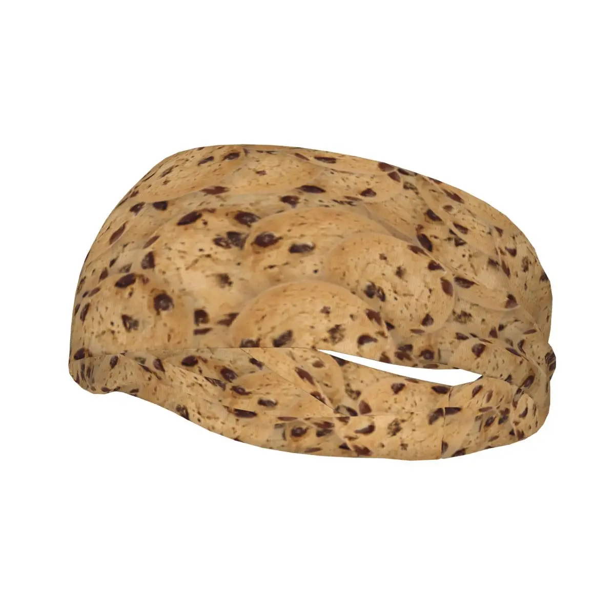 

Sports Headband Portable Hair Band Chocolate Chip Cookies Texture Hair Wrap Brace Running Exercising Sweatband