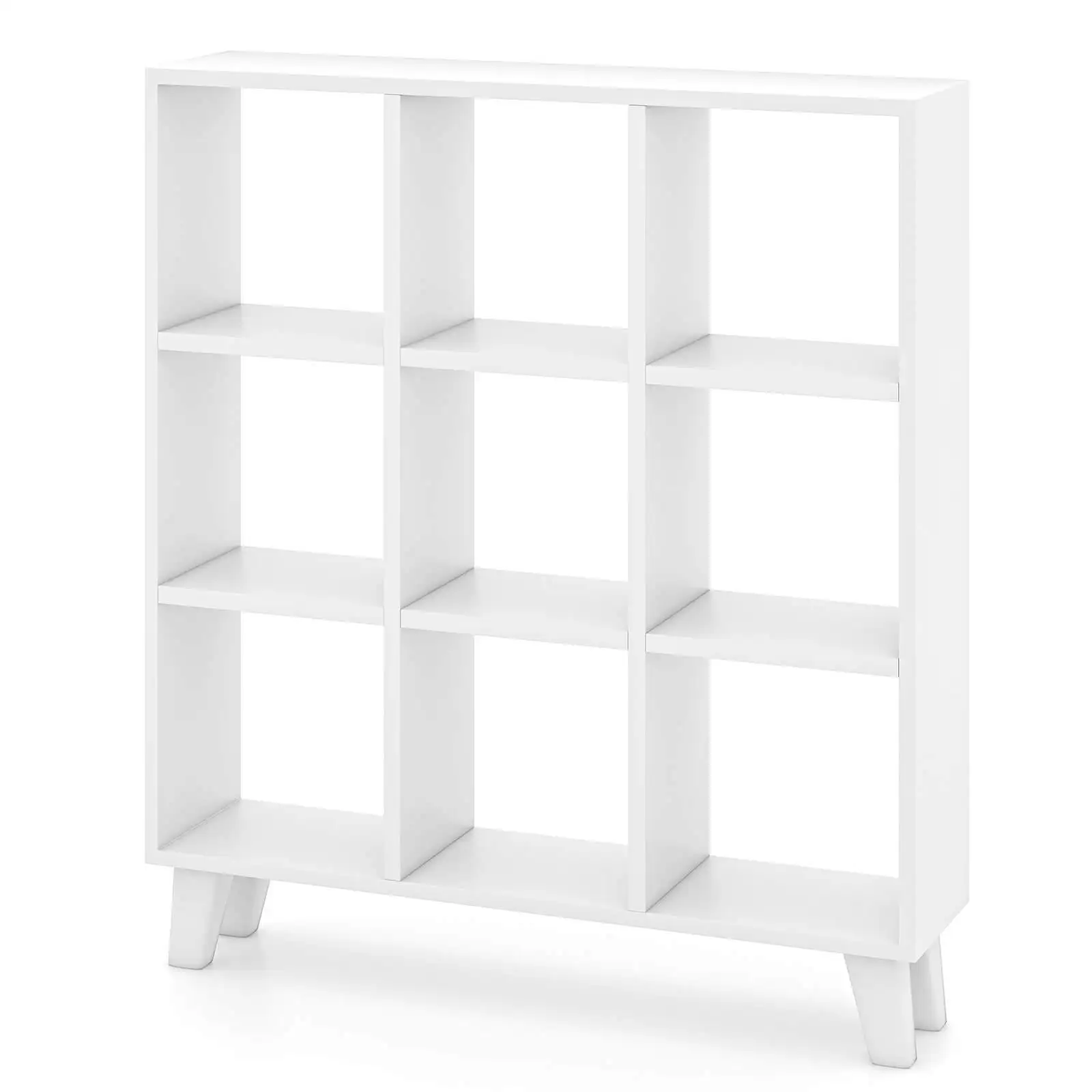 9-Cube Bookcase w/ 6 Removable Shelves Raised Support Feet for Living Room