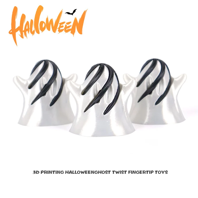 Kawaii Ghost Halloween Ornament Creative 3D Printing Decompression Toys Children Educational Development Gift Decoration