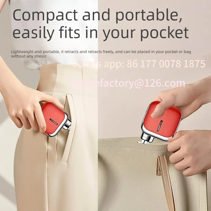 Customizable Mini Pocket Massage Gun with 4 Silicone Massage Heads Lightweight Portable Perfect for Office Home Use Low-noise