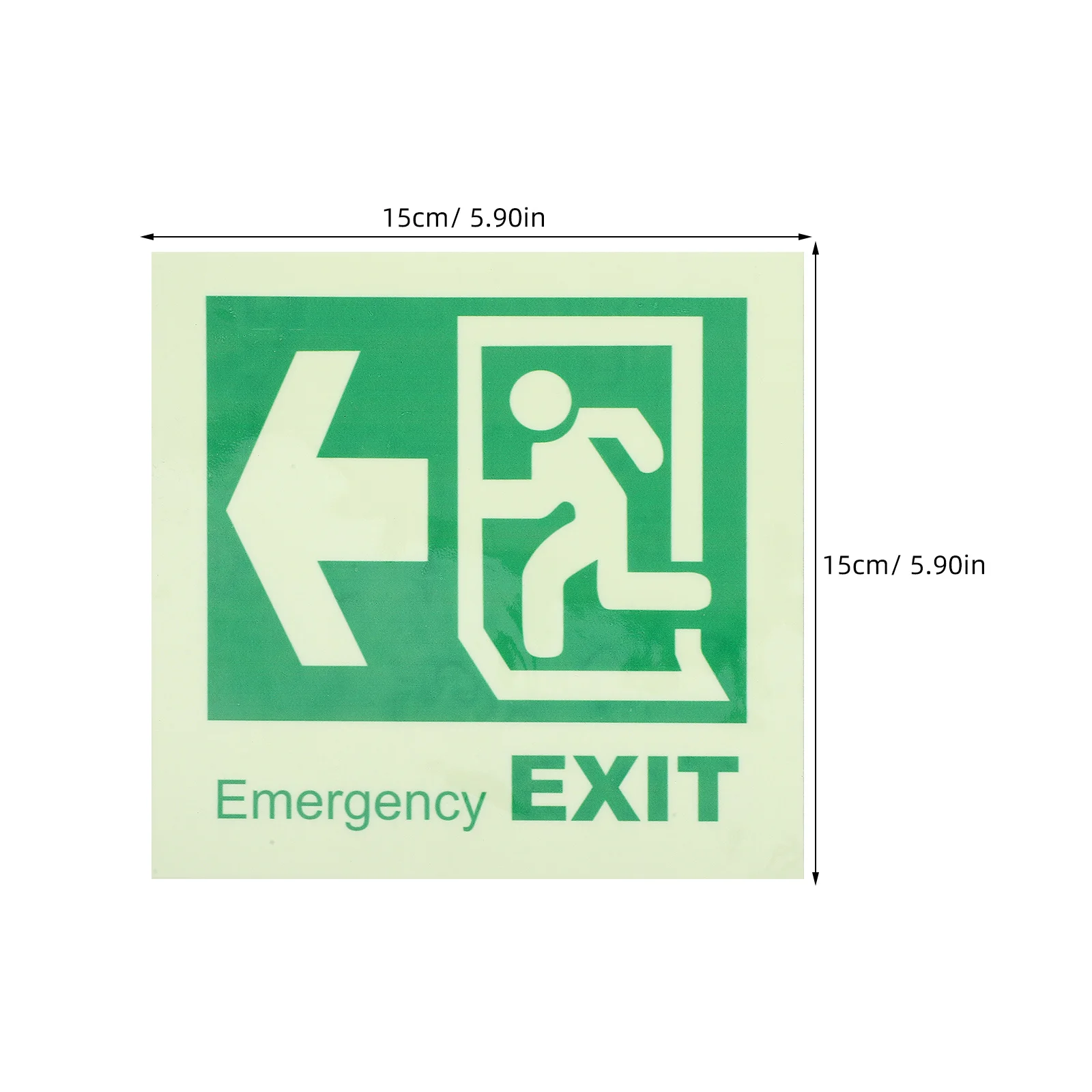 Emergency Exit Sticker Glow In Dark Self Adhesive Waterproof Luminous Safety Sign For Malls Supermarkets Cinemas Bars Evacuation